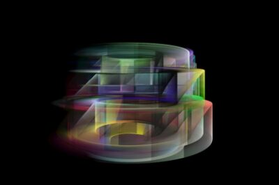 Abstract image - colors on black