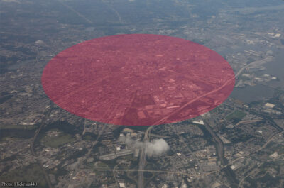 Aerial shot of baltimore