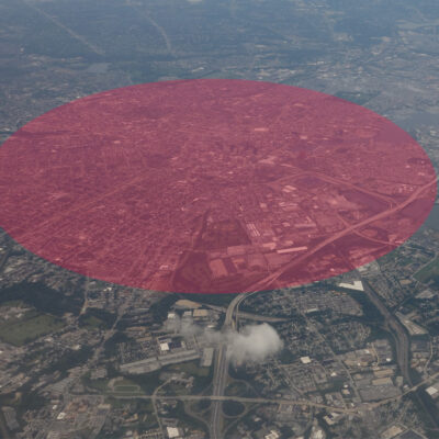 Aerial shot of baltimore