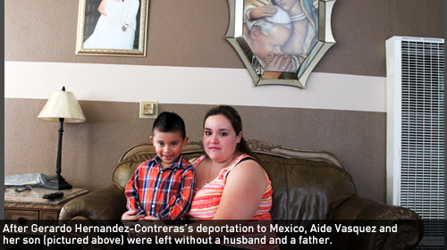 After Gerardo Hernandez-Contreras’s deportation to Mexico, Aide Vasquez and her