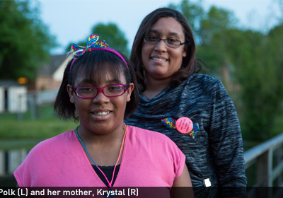 Krystin Polk (L) and her mother, Krystal (R)