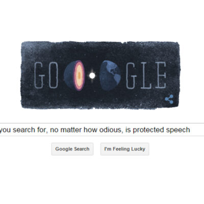 What you search for, no matter how odious, is protected speech.