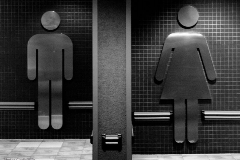 Male female bathroom signs