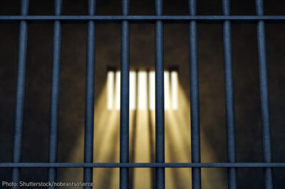 Prison cell with window