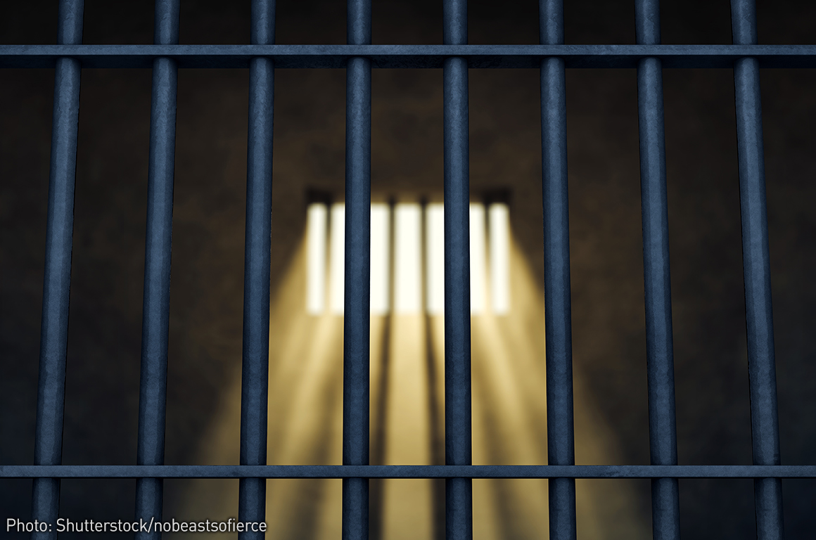 Prison cell with window