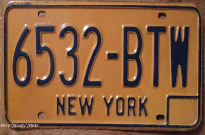 New York License Plate