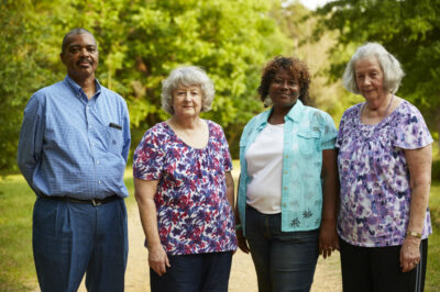 Ben Eaton, Mary Schaeffer, Esther Calhoun, and Ellis Long (from left to right)