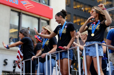 U.S. Women's Soccer team ticker tape parade in New York City