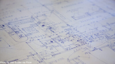 Photo of blueprint