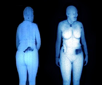 Woman in backscatter x-ray