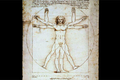 "Vitruvian Man" by Leonardo da Vinci (modified by Jay Stanley)