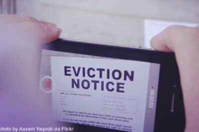 photo of eviction notice
