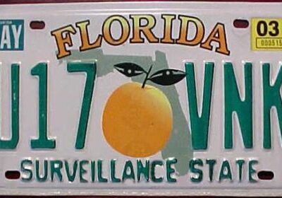Florida "Surveillance State" license plate