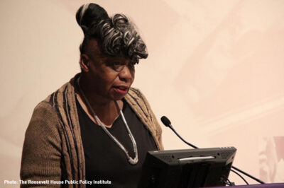 Photo of Ms. Gwen Carr, Eric Garner's mother.