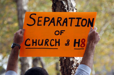 Separation of church and H8. Photo: James Willamor/Flickr