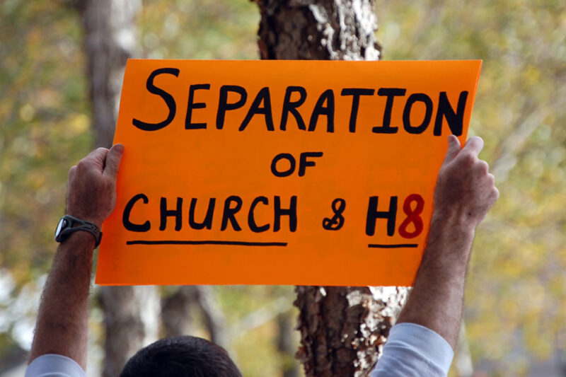 Separation of church and H8. Photo: James Willamor/Flickr