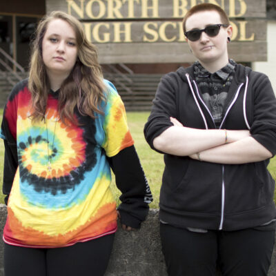 Two students at North Bend High School