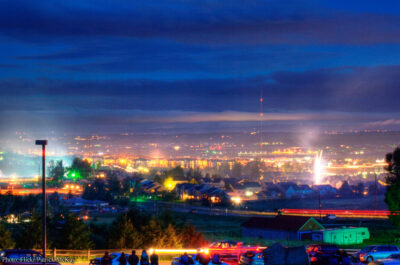 Parker, Colorado at night