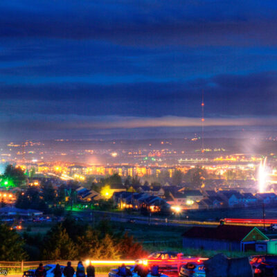 Parker, Colorado at night