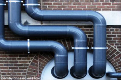 Photo of blue pipes