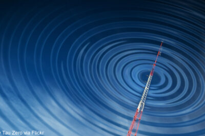 Image of radio signal in sky