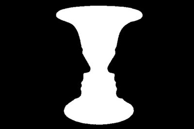 The Rubin's Vase figure-ground illusion