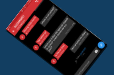 Screen shot from Signal texting program