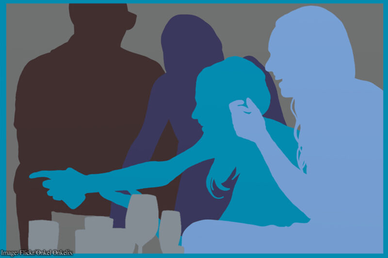 Image of silhouettes of people being social