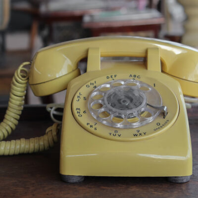 Old rotary desk telephone