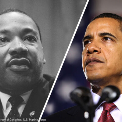 Martin Luther King Jr. and President Barack Obama
