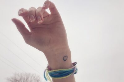 Heart tattoo on wrist