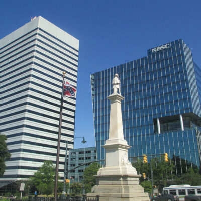The Confederate flag outside the South Carolina capitol grounds