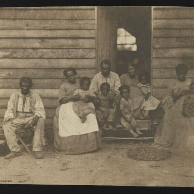Family of slaves at the Gaines' house