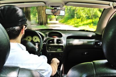 Man driving without seatbelt