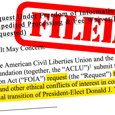 Trump FOIA filed