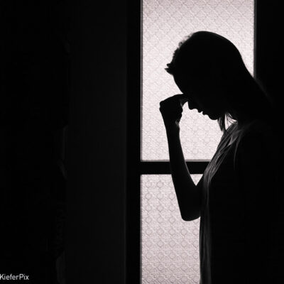 Woman looking depressed