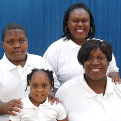 Alisha Coleman, with her family: daughter Kristi, son Jerimiah and granddaughter Iyuana