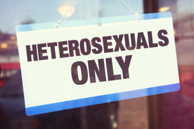 Heterosexuals only sign