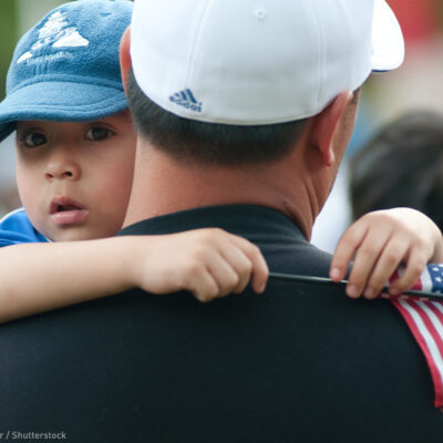 Child on Dad's Shoulders