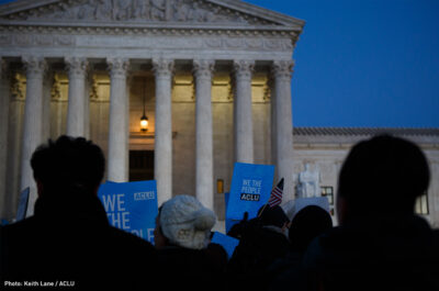 Protest outside Supreme Court