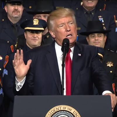 Trump Speaking to Police