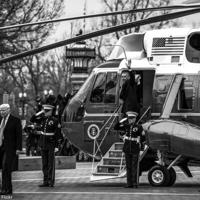 Tump and Obama on Inauguration day