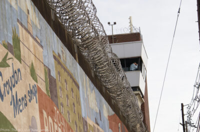 The perimeter of the New Jersey State Prison in Trenton, New Jersey.