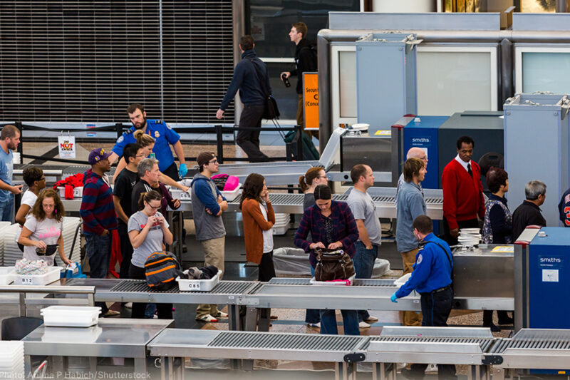 Line at airport security