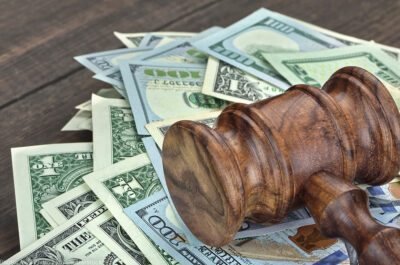 Cash under a gavel