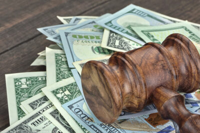 Cash under a gavel