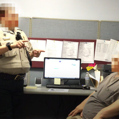 Deaf prisoner and interpreter