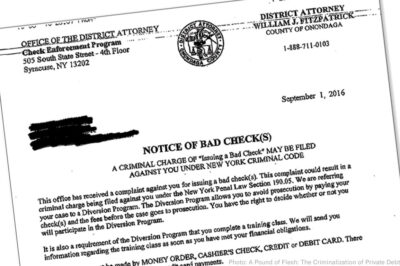 Letter from the district attorney