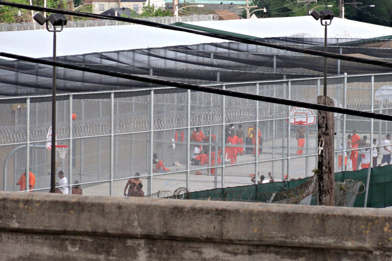Incarcerated people during time in the yard