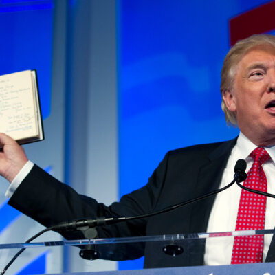 Trump Holding a Bible